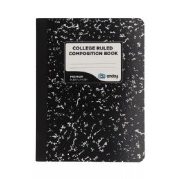 48 Bulk Composition Book, Black Marble C/r 100 Ct.