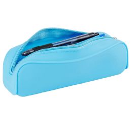 24 Bulk Silicone Pencil Pouch / Pencil Blue