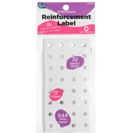 270 Bulk White Round Reinforcement Label 544 Labels Per count