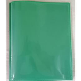 48 Bulk Poly 2-Pockets Portfolio W/ 3-Prong,with View Green