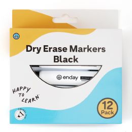 48 Bulk Dry Erase Markers Chisel Tip Black (12/count)