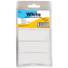 96 Bulk White Multipurpose Name Labels 2 3/4inch X 1inch (128/count)