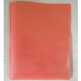 48 Bulk Poly 2-Pockets Portfolio W/ 3-Prong With View, Orange