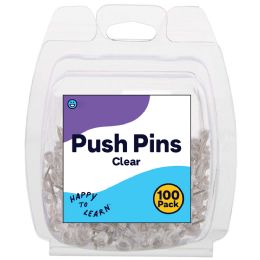 192 Bulk Push Pin Clear 100 -count