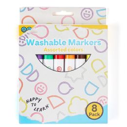 144 Bulk Classic Washable Markers Broad Line 8 -count