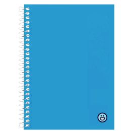 144 Bulk Notebook Spiral Poly Cover 5inch X 7inch 80 Ct Side Band Blue