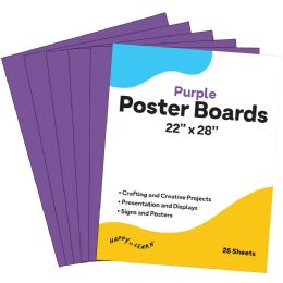 Bulk Poster Board, 22x28 , 25 Pack, Purple
