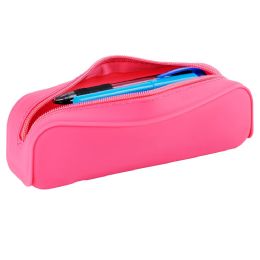 24 Bulk Silicone Pencil Pouch / Pencil Pink
