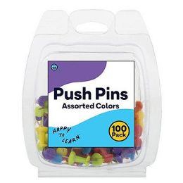 192 Bulk Push Pin Colored 100 -count