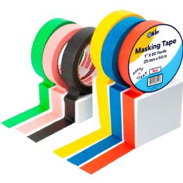 72 Bulk Masking Tape 1inch X 60 Yards Red