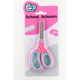 288 Bulk School Pointy Tip 5inch Scissors Soft Grip,