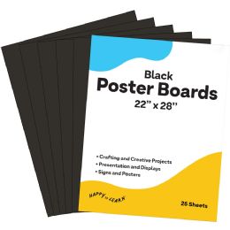 Bulk Poster Board, 22x28 , 25 Pack, Black