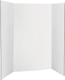 24 Bulk Trifold Poster Board 36inch X 48inch, White Presentation Board