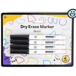 144 Bulk Dry Erase Markers Fine Tip Black 4-count