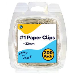 168 Bulk Paper Clips 33mm Metalic 200 count