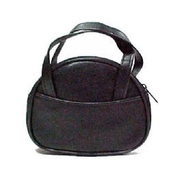 48 Bulk Two Handle Black Coin Purse