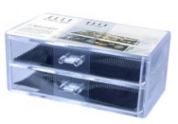 12 Bulk Cosmetic Organizer W/2 Drawers 7.5inch X 4inch X 3.5inch