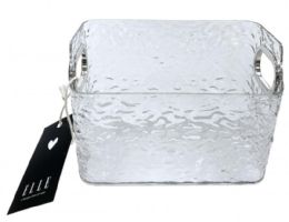 12 Bulk Elle Glacial Cosmetic Organizer 6.75 X 3.75 X 4.9 Inches