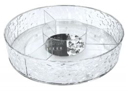 12 Bulk Elle Glacial Rotating Cosmetic Organizer Sectioned 9.8 X2.4 Inch