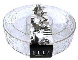 12 Bulk Elle Glacial Covered Cosmetic Organizer Sectioned 9.8 X 2.75 Inch