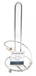 12 Bulk Twisted Chrome Paper Towel Holder