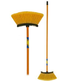 12 Bulk Super Bari Broom 4 Asst Colors