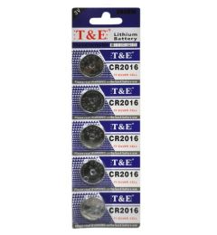 60 Bulk 5pc 3v Button Battery Cr2016
