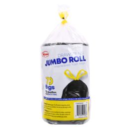 16 Bulk RI-Pac 30gl Trash Bag Jumbo Roll Drawstr