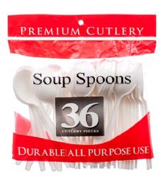 72 Bulk 36pc Reusable Soup Spoons