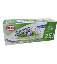72 Bulk RI-PAC QUART 25CT RECLOSABLE BAG