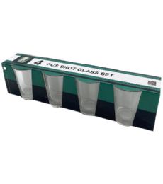 24 Bulk 4pc Glass Shot Glass