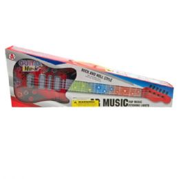 3 Bulk 20-inch Light Up Rock N' Roll Musical Style Guitar Toy