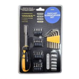 12 Bulk 30-Piece Combination Ratcheting, Hex, Sockets, Adapter And MultI-Bit Handy Tools Set