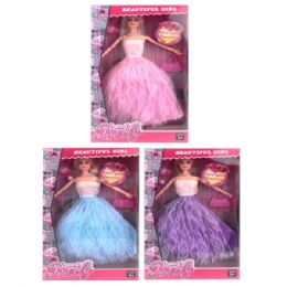 6 Bulk 11.5-inch Beauty Night Gown Dress Doll In Assorted Colors