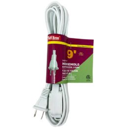50 Bulk 9ft White Extension Cord