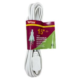 50 Bulk 15ft White Extension Cord Indoor