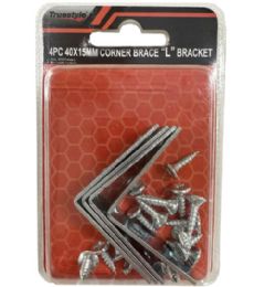 48 Bulk 4PC 40X15MM CORNER BRACE L BRACKET