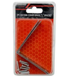 48 Bulk 2pc 80x15mm Corner Brace L Bracket