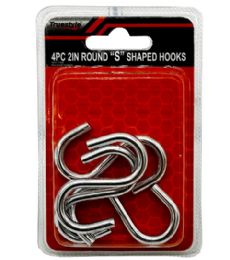48 Bulk 4PC 2IN ROUND S SHAPED HOOKS