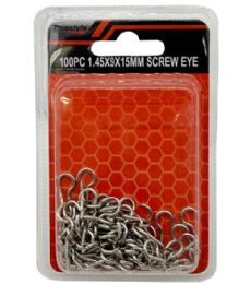 48 Bulk 100pc 1.45x9x15mm Screw Eye