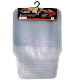 25 Bulk 4pc Clear Car Mat 24x16.5, 14x16.5 in