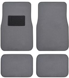 10 Bulk 4PC AUTO FLOOR MAT MED GREY UNIVERSAL