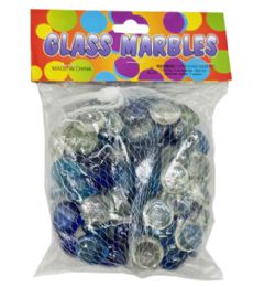 48 Bulk Clear Deco Flat Marbles 500g Ast Colors