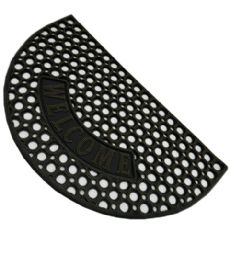 20 Bulk 20 Wholesale WELCOME RUBBER MAT 18 X 30 IN HALF CIRCLE