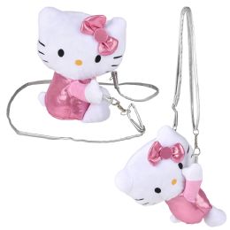 24 Bulk Hello Kitty 10-inch Plush Hugger Crossbody