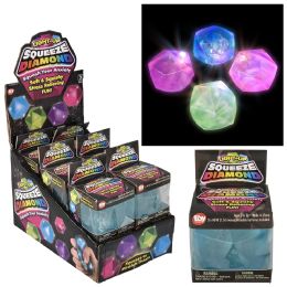 72 Bulk 2.75-inch LighT-Up Squeezy Sugar Diamond 12ct