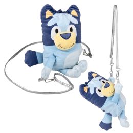 24 Bulk Bluey 10-inch Plush Hugger Crossbody