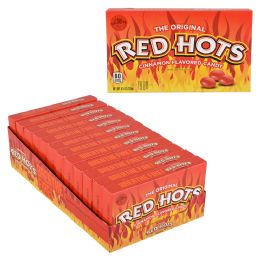 12 Bulk Red Hots Theater Box Candy 5.5ox
