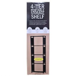 2 Bulk 4-Tier Black Iron Shoe And Clothing Space Saving Storage Organizer