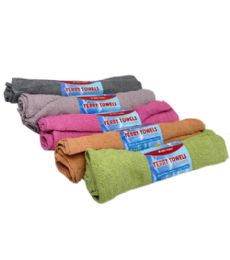 144 Bulk 3pc Color Bar Mop Towel Asst 14x17 in